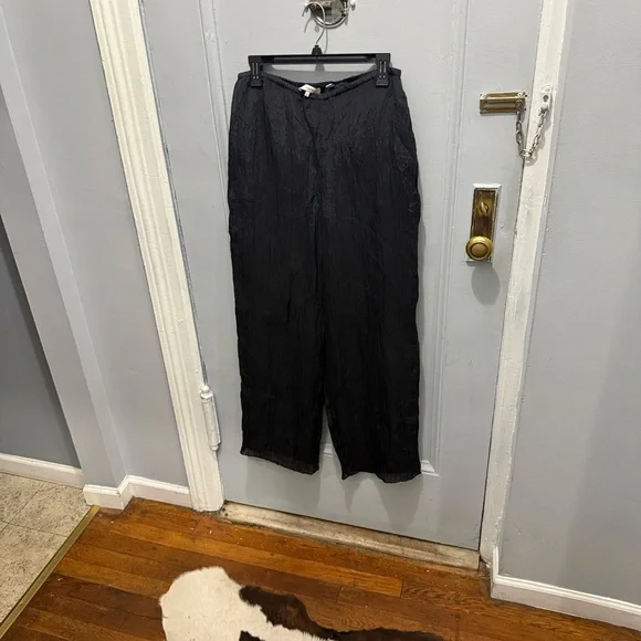 Vince Black Textured V-Neck Long Sleeve Jumpsuit - Picture 4 of 9